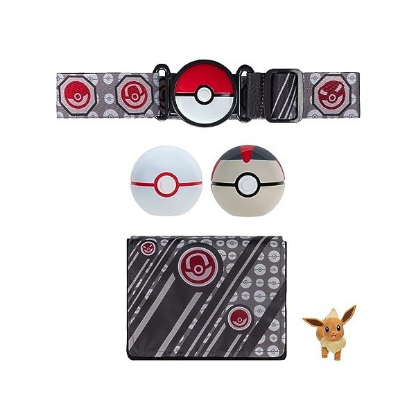 Pokemon PKW3157 – Kit Bandolier – Premierball, Timer Ball & Evoli – Kit Officiel avec Figurine