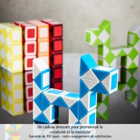 CUBIDI® Original 6 Mini Serpents Magiques - avec 24 Blocs | Jouets dactivité et de développement | Cadeau danniversaire idé