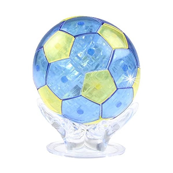 Luxylei 3D Puzzle Football Jigsaw 77 pcs DIY Assembly Football Cristal Modèle Jouet avec Flash Light DIY Modèle Cristal Casse