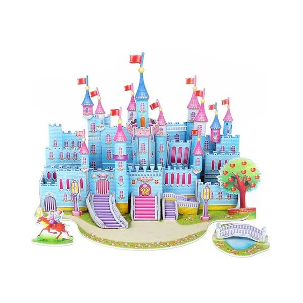 SUNSK 3D Puzzle Château Fille Château Briques Princesse Château Jouets de Construction créatifs Jouets éducatifs Cadeaux pour