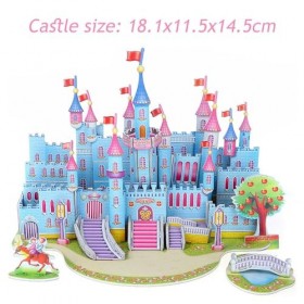 SUNSK 3D Puzzle Château Fille Château Briques Princesse Château Jouets de Construction créatifs Jouets éducatifs Cadeaux pour
