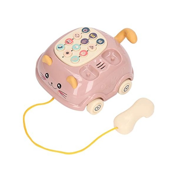 NEZE Téléphone bébé, Jouet Musical résistant aux Chocs pour bébé 12 Boutons poignée Confortable pour léducation préscolaire 