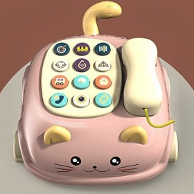 NEZE Téléphone bébé, Jouet Musical résistant aux Chocs pour bébé 12 Boutons poignée Confortable pour léducation préscolaire 