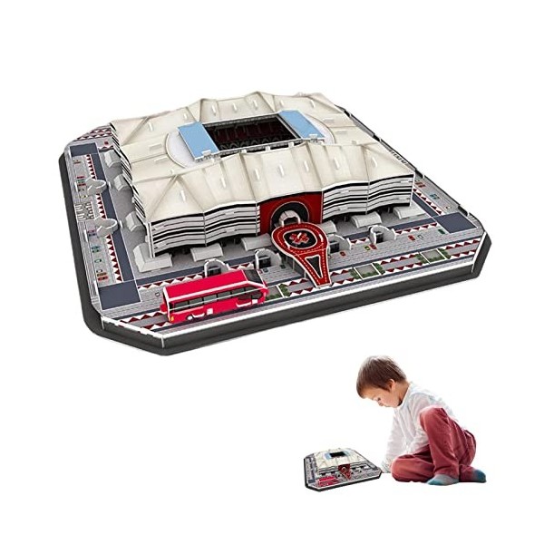 TLM Toys Modèle de Stade de Football | Modèle de Puzzle 3D du Stade de la Coupe du Monde de Football du Qatar,Objets de Colle