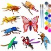 Lot de 8 puzzles de peinture 3D pour enfants - Puzzle dinsectes pour enfants - Puzzle en bois - Idées dart amusantes, kits 