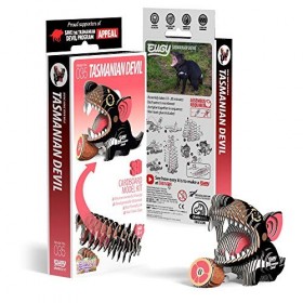Eugy 3D Modèle: Animal Sauvage/Diable TASMANIEN 9.0x4.1x6.6cm, en Carton, en boîte, 6+