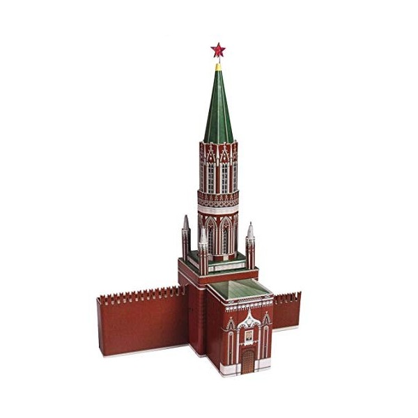 Keranova keranova254 22 x 11 x 30 cm Clever Papier Historique Bâtiments la Tour St. Nicholas Moscou Kremlin Puzzle 3D