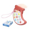 Téléphone Portable Musical Jouet Forme de Lune Apprentissage Éducatif Précoce Téléphone Portable avec Musique Lumière Jouets 