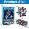 BSNRDX Magique, Magic Star 2 en 1 Cube Magique du Ciel Etoilé Cube Transformant Jouet Anti-Stress 3D Puzzle Infini Magic pour