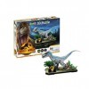 Revell 00243 Jurassic World-Puzzle 3D Bleu Dinosaurs Rompecabezas, Multicolor