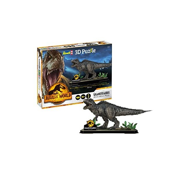 Revell 00240 Jurassic World-Puzzle 3D Giganotosaure Giganotosaurus Rompecabezas, Multicolor