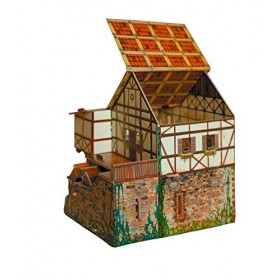 Keranova keranova245&nbsp;16&nbsp;x 14&nbsp;x 15&nbsp;cm Clever Papier Ville médiévale Puzzle 3D Moulin à Eau