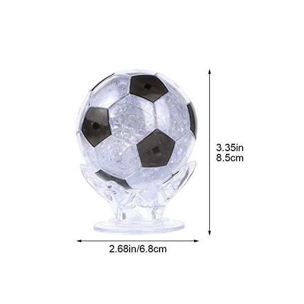 77pcs 3D Puzzle Football Jigsaw Assemblage DIY Assemblage De Football Modèle Crystal Modèle avec Lumière Flash Modèle De Crys