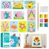 VBXPOU Jouets de Bricolage Art de Poke pour Enfants Poke Art DIY Jouets Princesse Puzzles 3D Peinture à la Main Tissu Papier 