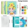 VBXPOU Jouets de Bricolage Art de Poke pour Enfants Poke Art DIY Jouets Princesse Puzzles 3D Peinture à la Main Tissu Papier 