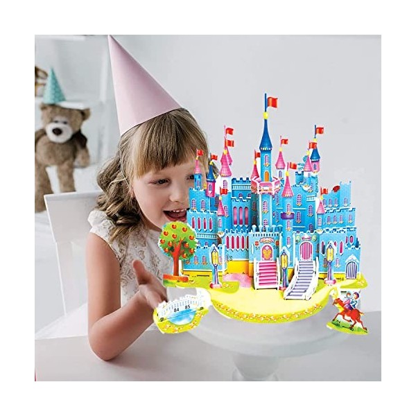 Shamoparty 3D Puzzle Castle pour Les Enfants et Les Adultes, forteresse de Princesse, Beau Jouet pour Les Filles Princesse Ca