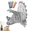 Tumotsit Peinture à colorier dart | Jouets coloriage Puzzle 3D | Kit Peinture 3D éducatif Portable avec 10 stylos coloriage,