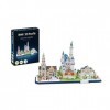 Revell 3D Puzzles- Revell Puzzle 3D 001143 Skyline Bavaroise Monuments à Construire, 143, Blanc