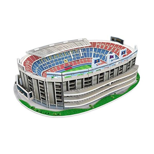 Kick Off- 34010 - Puzzle 3D Mini Stade NOU Camp 2019, Multicolore - version espagnole