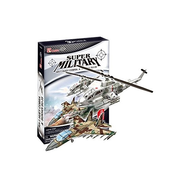 CubicFun Puzzle 3D AH-1 Huey Cobra Helicopter & Sukhoi Su-35 Jet