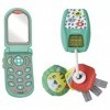 INFANTINO Mini-me Pretend set cadeau Téléphone Flip and Peek avec porte-clés Music & Lights, facile à saisir pour le développ