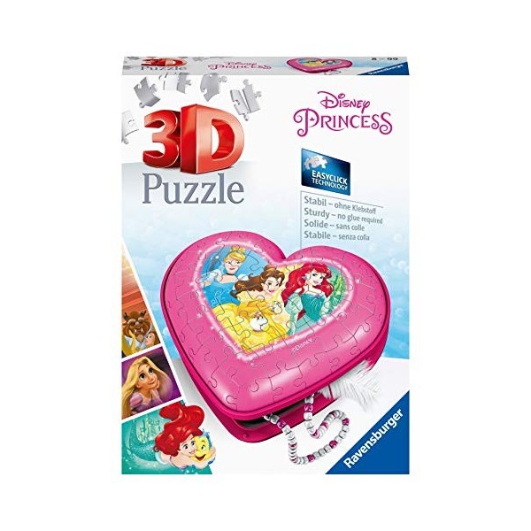 Herzschatulle - Disney Princess. 3D Puzzle 54 Teile