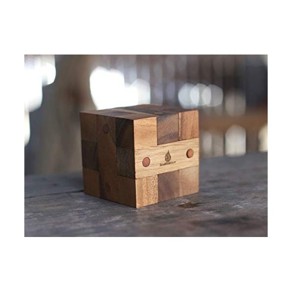 Ancient Key: Casse-Tête 3D Fait à la Main. Casse-Tete en Bois - Puzzle Jeux de société Adulte - Jeu de Reflexion pour Enfants