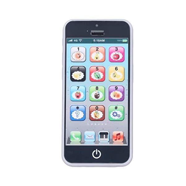 Téléphone Jouet Bébé Bambebe – Lumières, Mélodies, Volume Réglable, Jouet éducatif 18 Mois, Version Anglaise