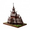 Keranova keranova361 échelle 1 : 87 19 х 14 х 21 cm Clever Temples de Papier Le Monde stavkirke de Borgund Puzzle 3D 70 