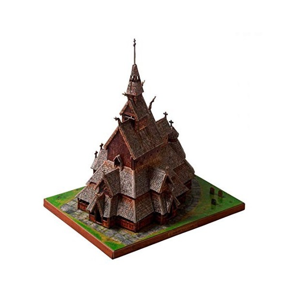 Keranova keranova361 échelle 1 : 87 19 х 14 х 21 cm Clever Temples de Papier Le Monde stavkirke de Borgund Puzzle 3D 70 