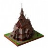 Keranova keranova361 échelle 1 : 87 19 х 14 х 21 cm Clever Temples de Papier Le Monde stavkirke de Borgund Puzzle 3D 70 