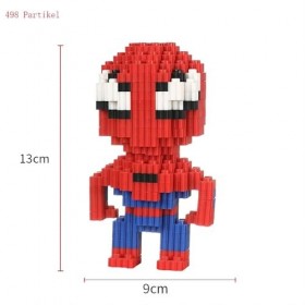Miniature Building Blocks Puzzle Spider Figurines daction Hulk Cartoon DIY Modèle 3D Mini Puzzle Enfants Jouets éducatifs po