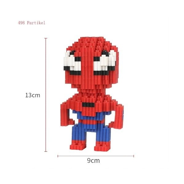 Miniature Building Blocks Puzzle Spider Figurines daction Hulk Cartoon DIY Modèle 3D Mini Puzzle Enfants Jouets éducatifs po