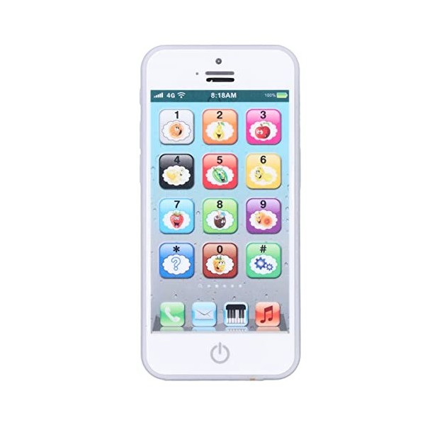 Allsor Téléphone bébé, Jouet de téléphone Portable bébé pour 1 2 Ans garçon Fille Faux téléphone Jouets avec lumières et Musi