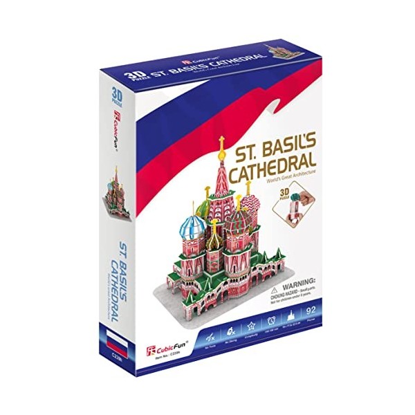 Party town San Basilio Enfants – Maquette à Monter pour Adultes Puzzle 3D – Jeu de Montage – 92 pièces, C239H, Bleu