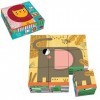 Goula 9 Cubic Cubes Puzzles sur Le thème des Animaux de la Jungle pour Enfant dès 2 Ans, 53469, Multicolore