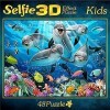 Selfie 3D Effect Puzzle Kids Motiv Delfin 48 Teile