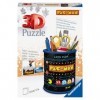 Ravensburger - Puzzle 3D Pot à Crayons - Pacman - A partir de 6 ans - 54 pièces numérotées à assembler sans colle - Accessoir