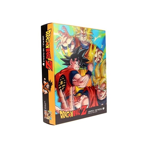 Animación,Dragon Ball- Puzzle Lenticular Dragon Ball Z Goku Saiyan 100 piezas Does Not Apply Jouets, Z109080, Multicolore, On