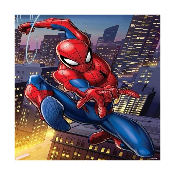 Grandi Giochi Marvel Avengers Spiderman Puzzle lenticulaire Vertical, avec 300 pièces incluses et boîte en métal avec Effet 3