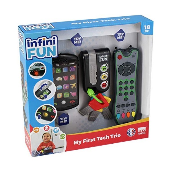 KURIO 3 télécommande Authentique, téléphone Portable et clé de Voiture, kit de Jeu Technique pour Enfants, I0889, Trio