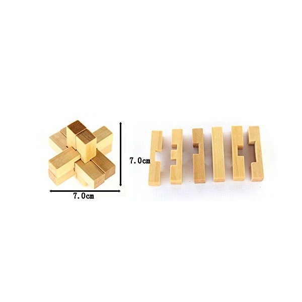 Gracelaza Casse-Tête en Bois Set 4 Pièces - Jouet de Puzzle en Bois - 3D Puzzle en Bois - Jouets pour des Enfants et des Adol