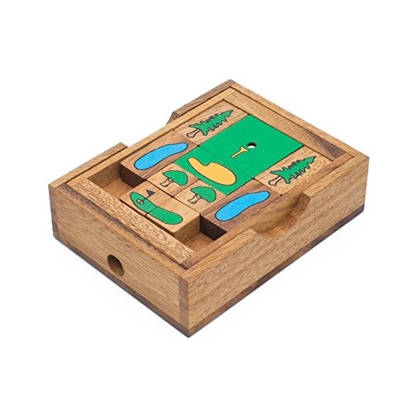 on The Greens: Taquin du Cerveau 3D Fait à la Main. Jeux de Casse tête Organique Puzzle en Bois pour Adultes de with Free SM 