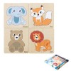 LOMUG Puzzle de dés 3D - Puzzle de dés - Motif animal - Pour garçons et filles de 3 à 4 ans - Animaux sauvages