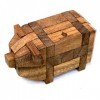 Little Pig : Puzzle en bois 3D fait à la main et bio pour adultes de SiamMandalay avec coffret cadeau SM gratuit photo 