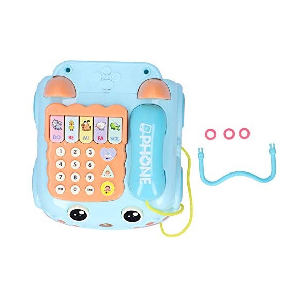 Jouet Téléphonique de Simulation pour Enfants Jouets dapprentissage Éducatifs Précoces avec Effet de Musique Légère et Quatr