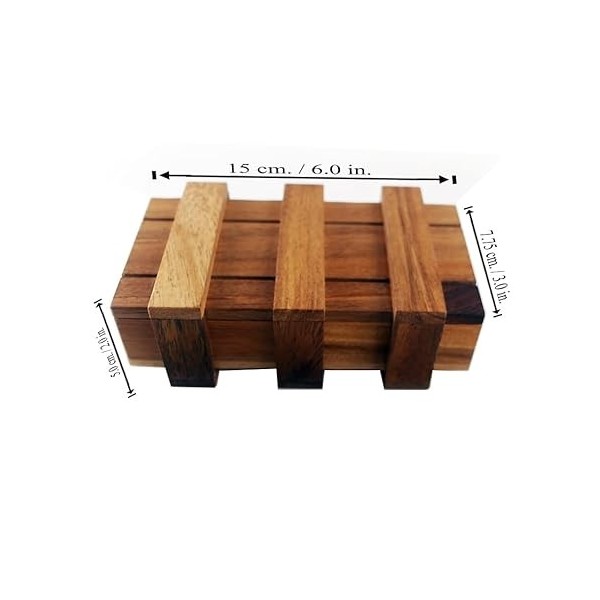 Boîte en Bois 3D Puzzle Secret Déballez Une boîte Cadeau cachée avec Une cachette ou des Compartiments pour Un Amateur de Puz