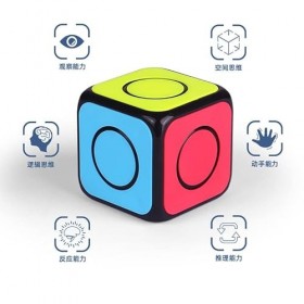 Oostifun Gobus 1x1x1Dice Cube Appuyez sur Le Cercle Puzzle Magique Cube Rotation des Doigts Jouet Version Rotative