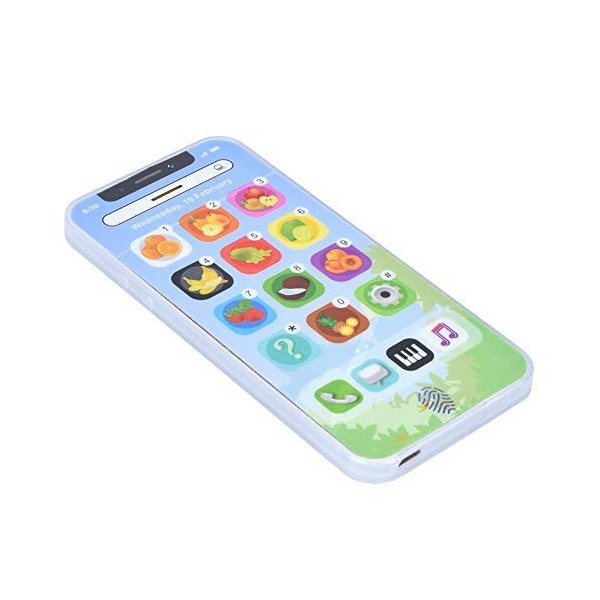 CHICIRIS Téléphone Portable pour Enfants, Plastique Enfants Enfants écran Tactile téléphone éducatif téléphone Portable Musiq