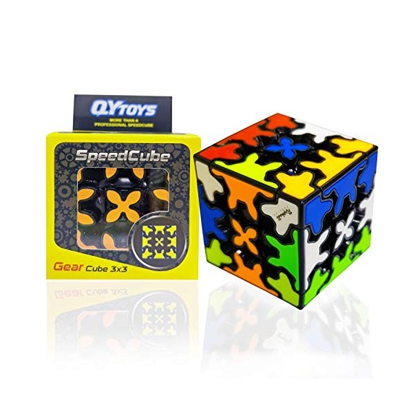 SHONCO Cube Magique,Gear Cube,Speed Cube avec Une Structure DEngrenage Tridimensionnelle Rotative à 360 DegréS,Adapté aux Je